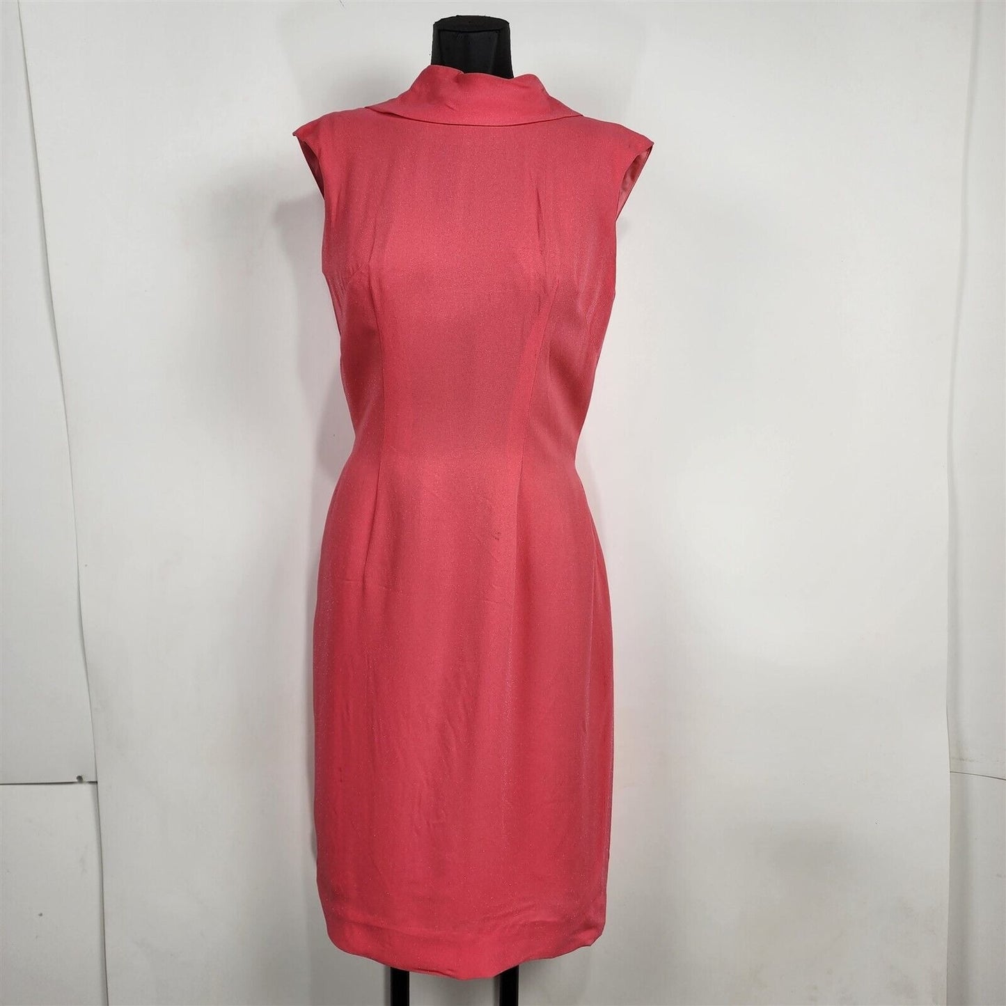 Vintage 1960s Lilli Diamond California Pink Sparkle Mod Wrap Dress