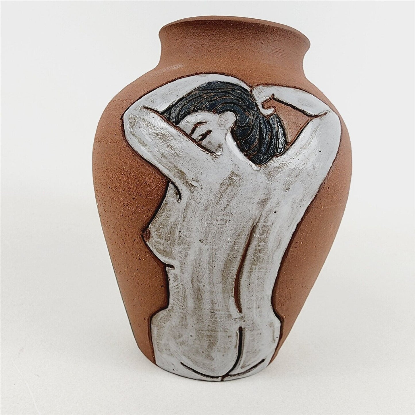 Glen LaFontaine Art Pottery Pot 2 Nude Women 6-17-2000 - 7 1/2" tall