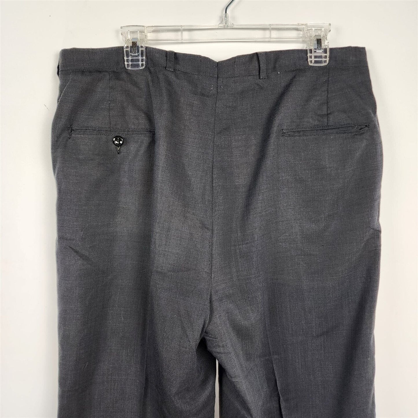 Vintage 1960s Gray Checked Mens Suit Pants Slacks 35x28