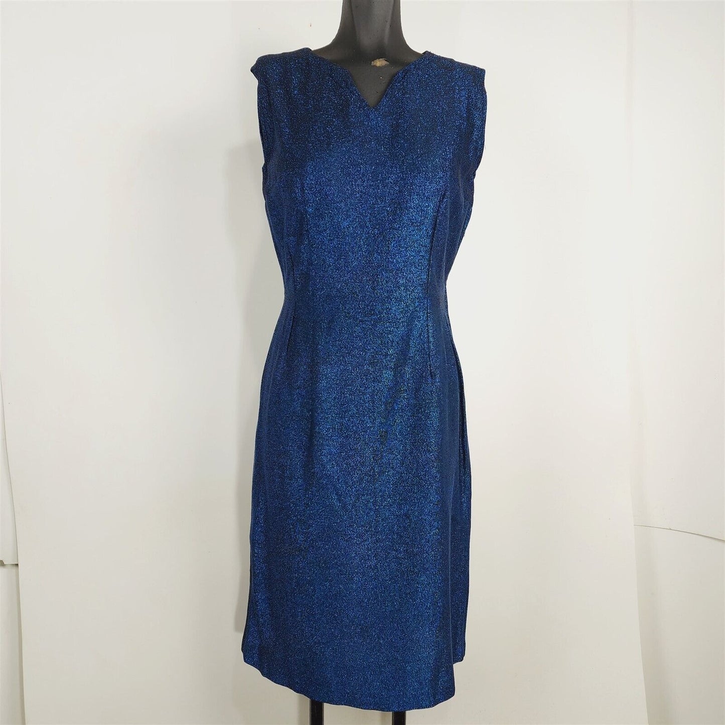 Vintage Blue/Black Shimmer Dress w/ Jacket Set