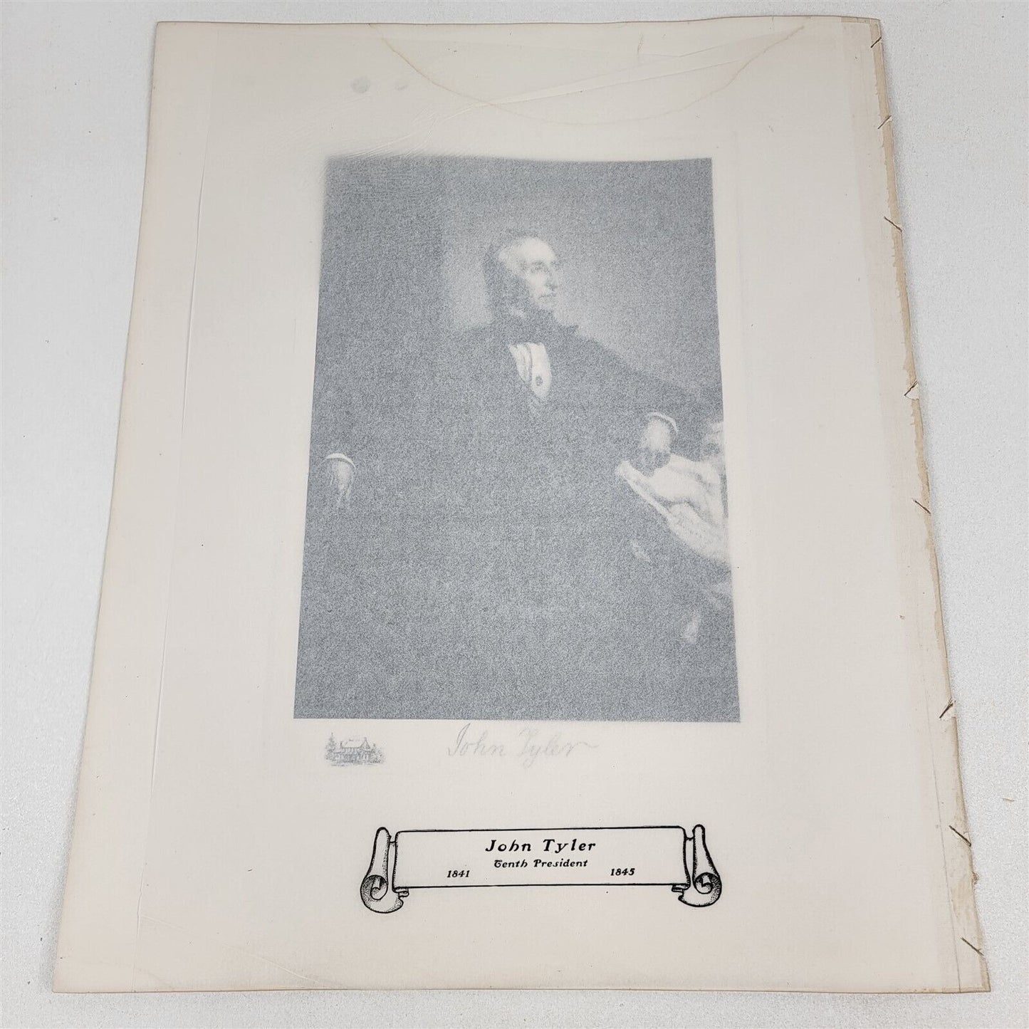 John Tyler 1901 White House Gallery Official Portraits US Presidents Gravure