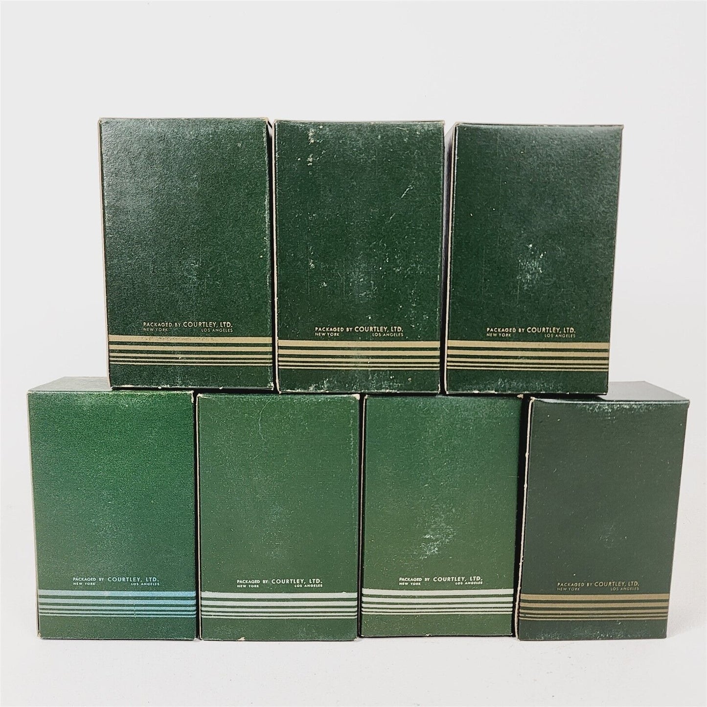 7 Vintage 1940s Courtley Green Mens 3 Cologne, 4 Powder in Original Boxes #2