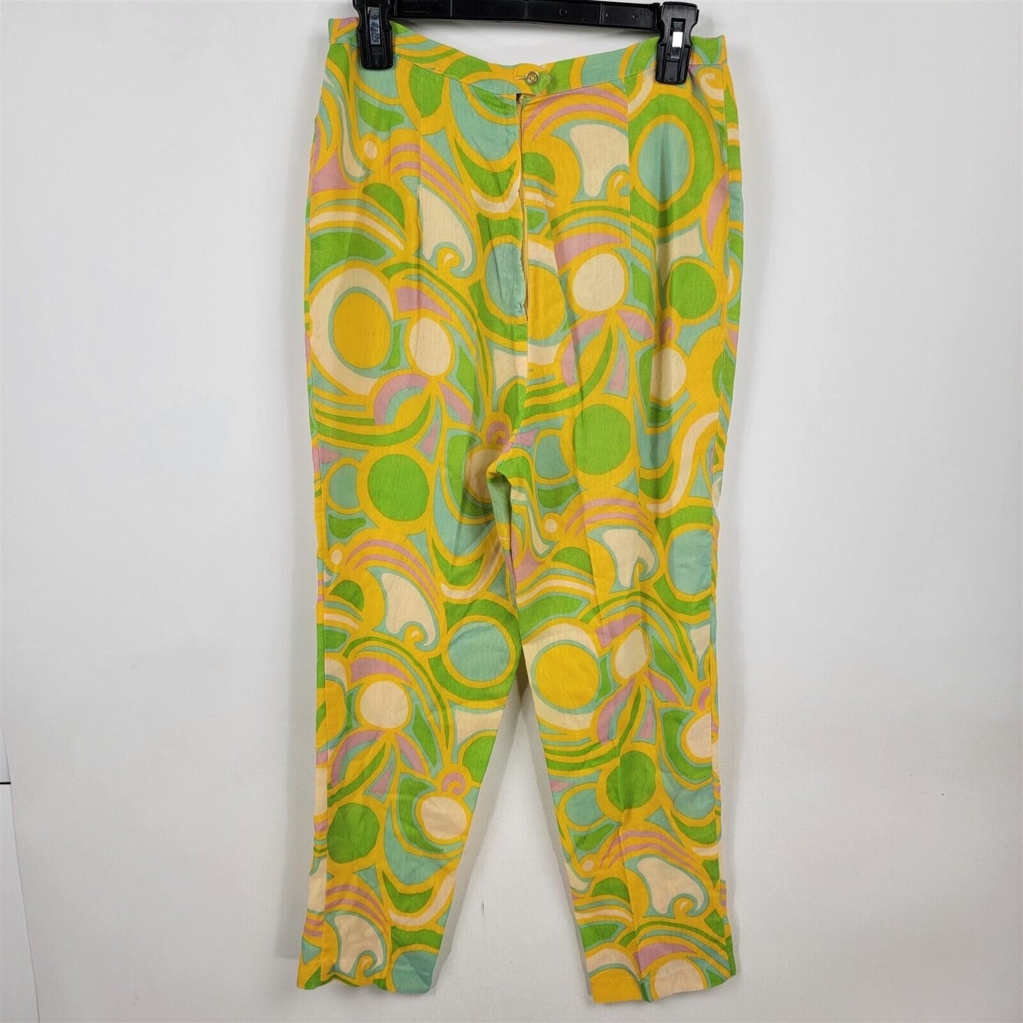 Vintage Mode O' Day 1960s Funky Retro Abstract Print Pant Blouse Set Size M