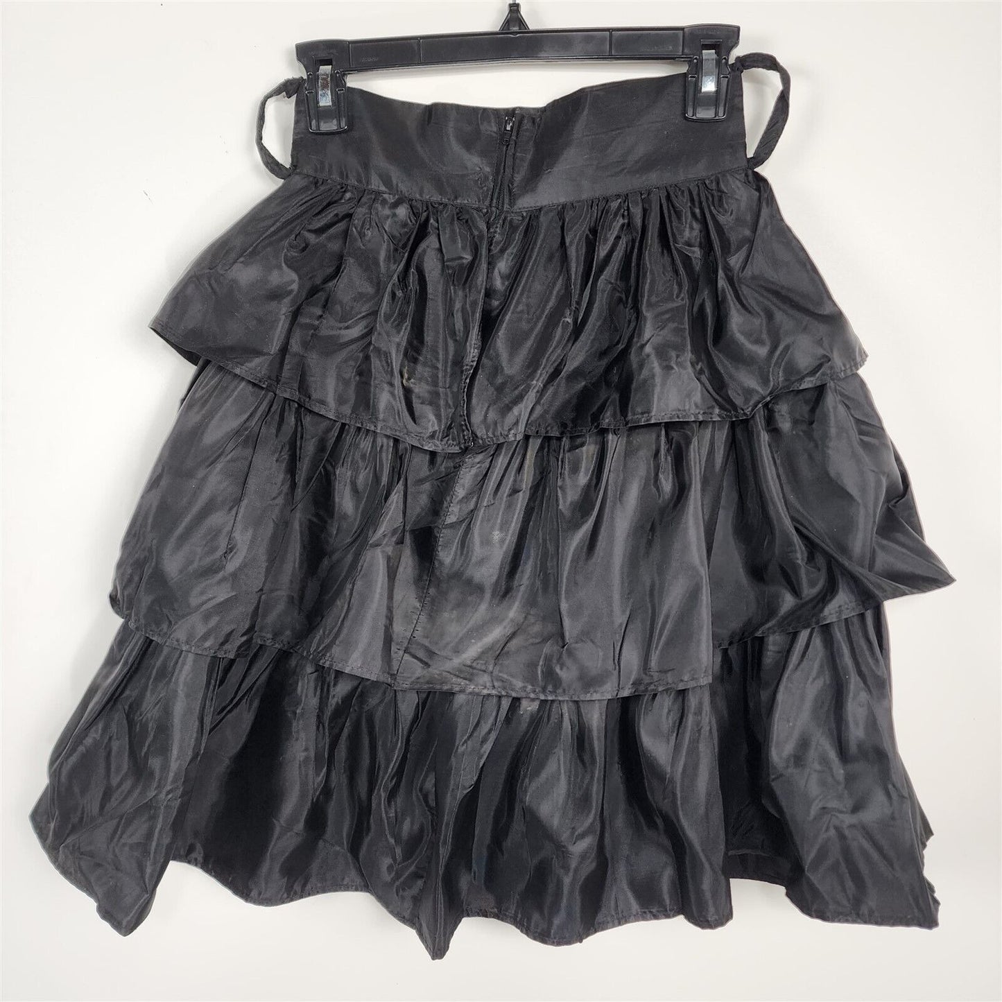 Vintage Black Layered Taffeta Skirt C.C.N' Company Size 5