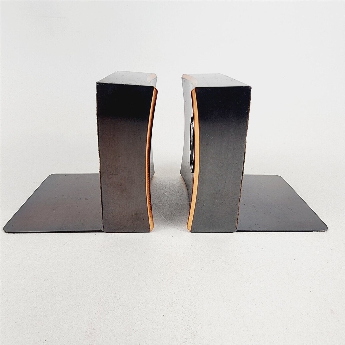 Vintage Bronze Bookends Fancy Letter N Square