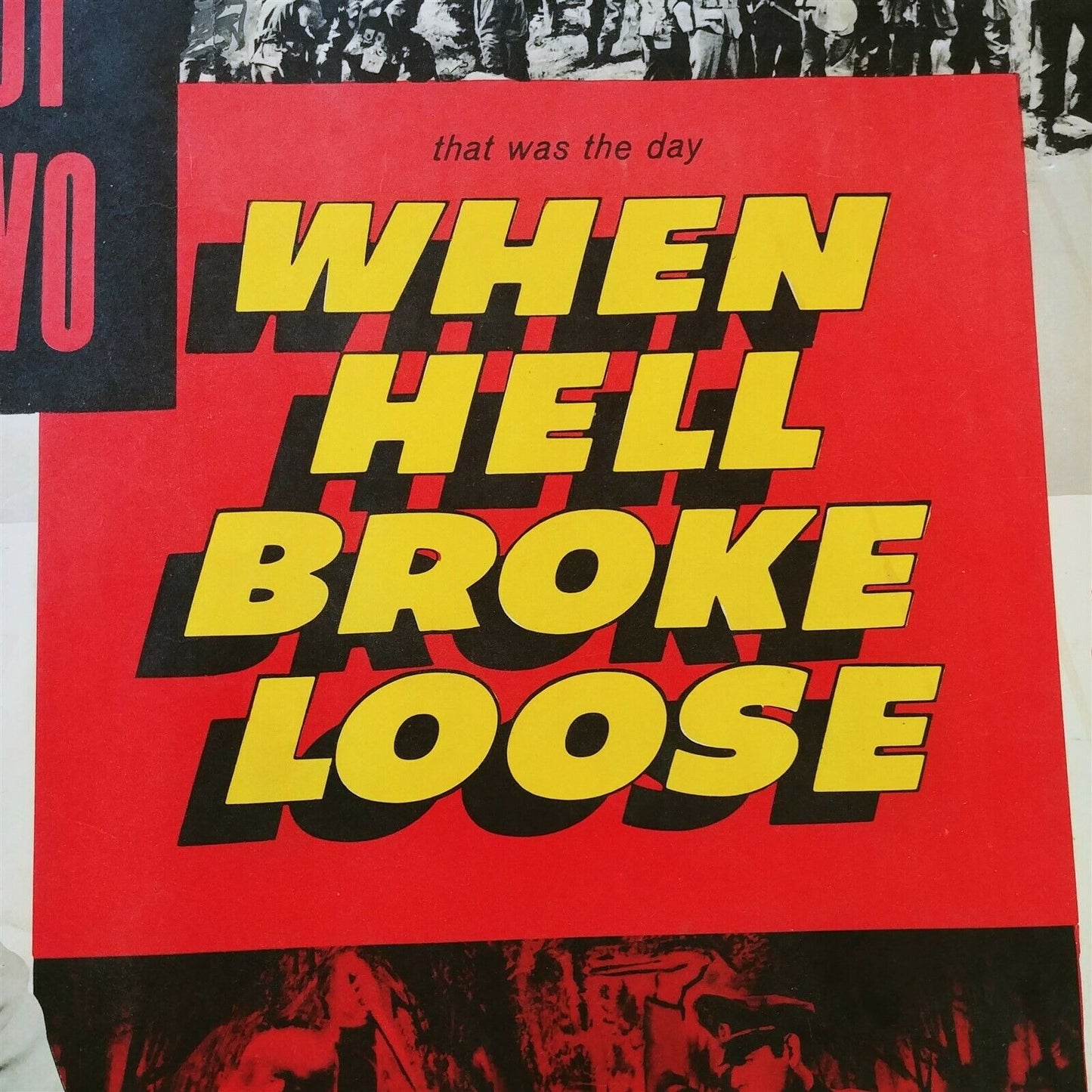 1958 Movie Poster When Hell Broke Loose Charles Bronson WWII Paramount Rolled