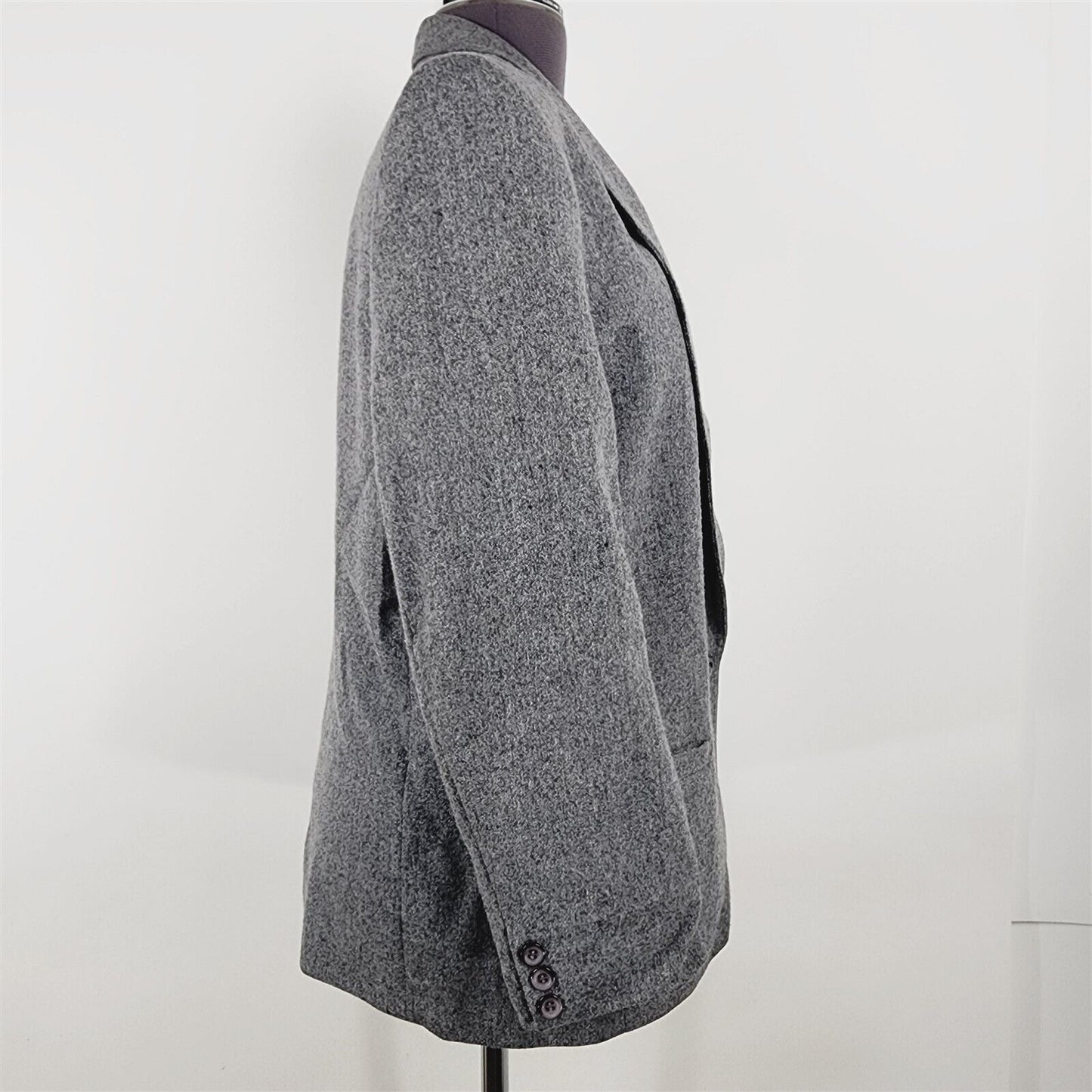 Vintage Career Gray Wool Blazer Womens Size 16