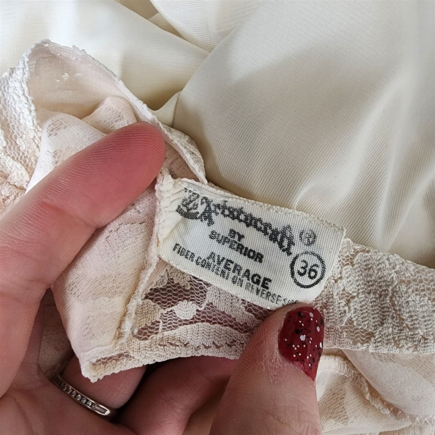 Vintage Aristocraft by Superior Nylon Lace Slip Lingerie Size 36 Average