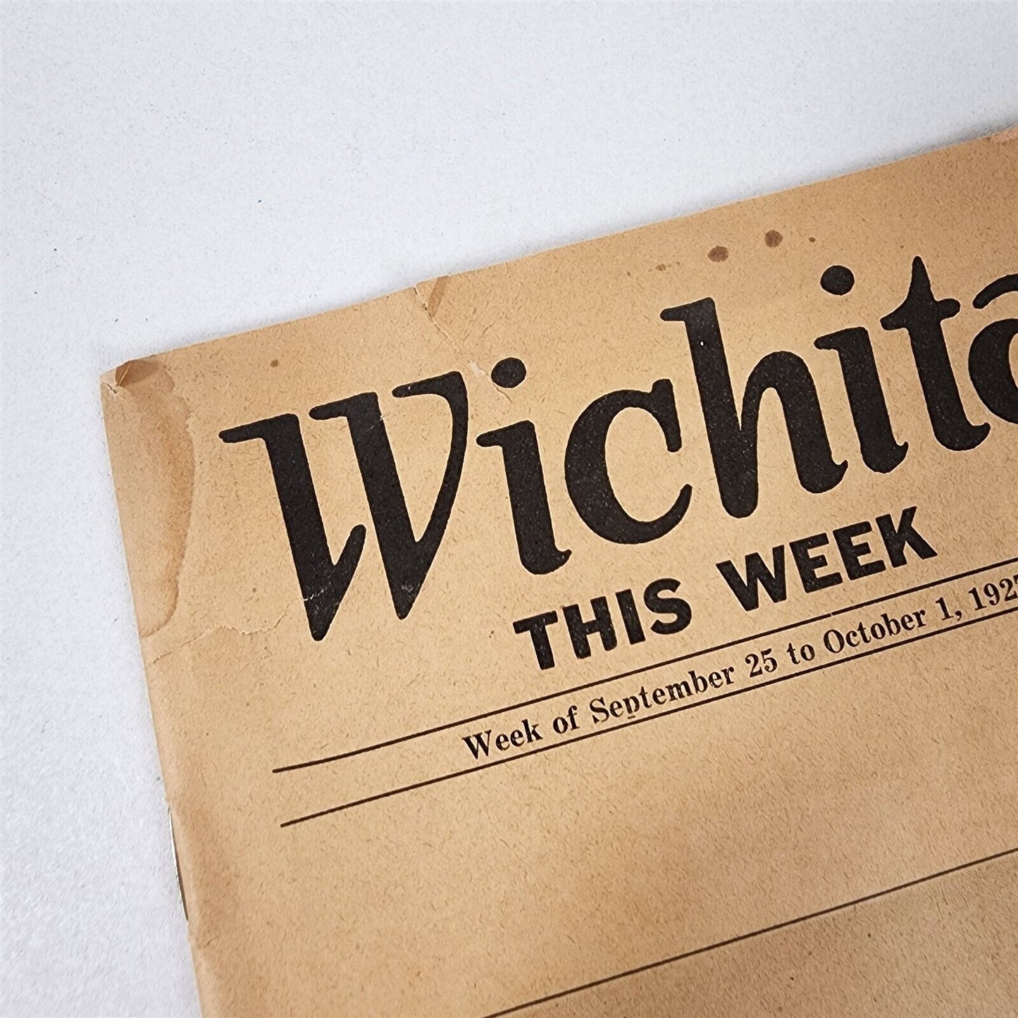 Wichita This Week Sept 25 - Oct 1, 1927 Travel Air Factory Airplanes Local Info