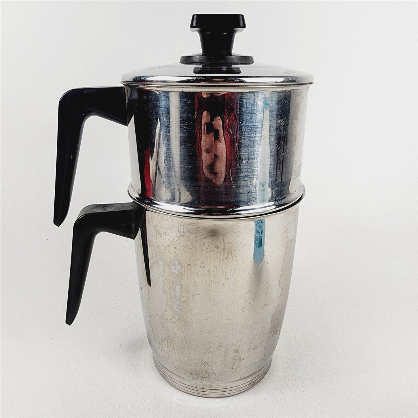 Vintage Rena Ware Stainless Steel Drip Coffee Maker 6-8 Cup - Missing Inner Part