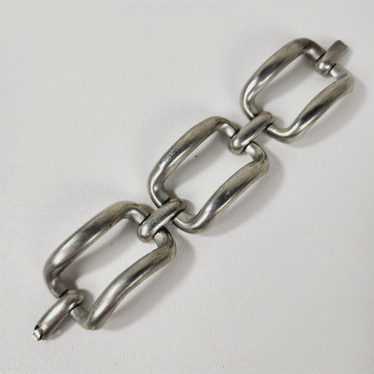 Vintage Alumunium Chain Link Bracelet 7 1/2"