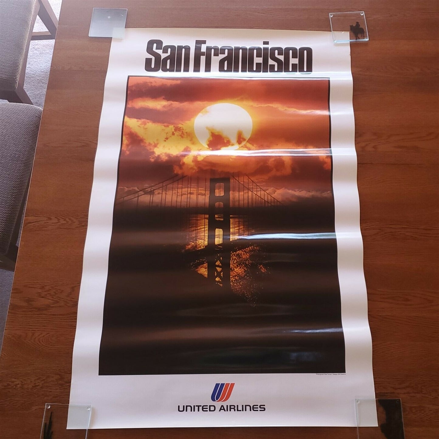 San Francisco Golden Gate Bridge Sunset Clouds Shadow Rolled Poster