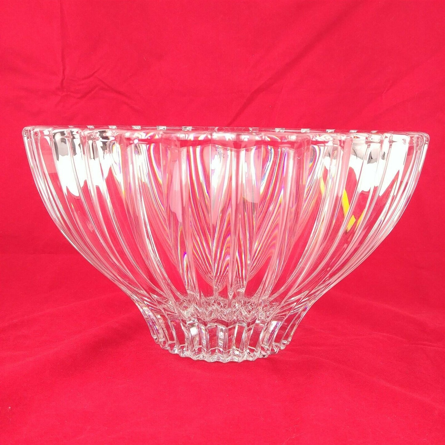 Marquis by Waterford Omnia Crystal Bowl 10" Vertical Cuts Made in Germany