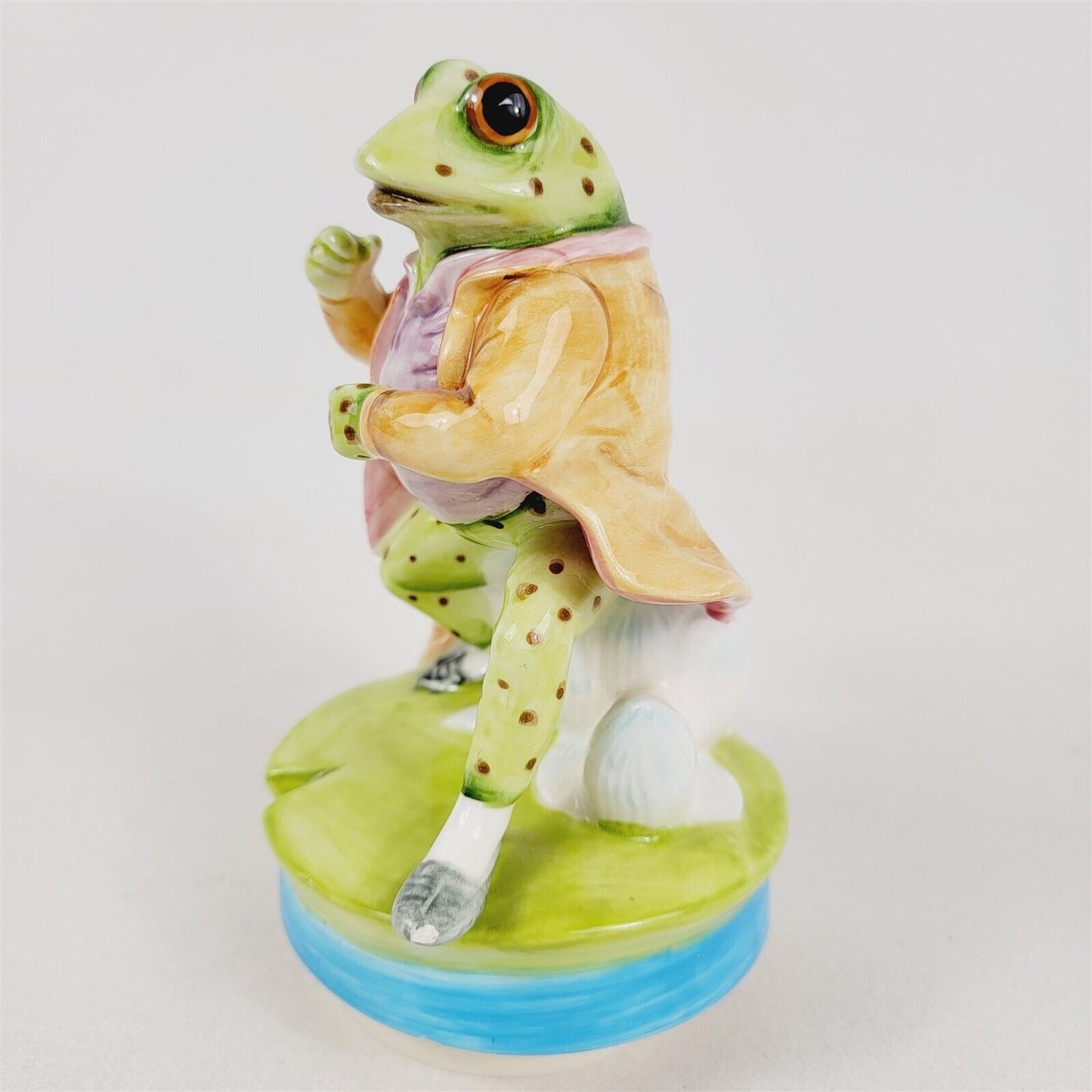 Schmid Beatrix Potter Frog Figure Jeremy Fisher Music Box Up Lazy River