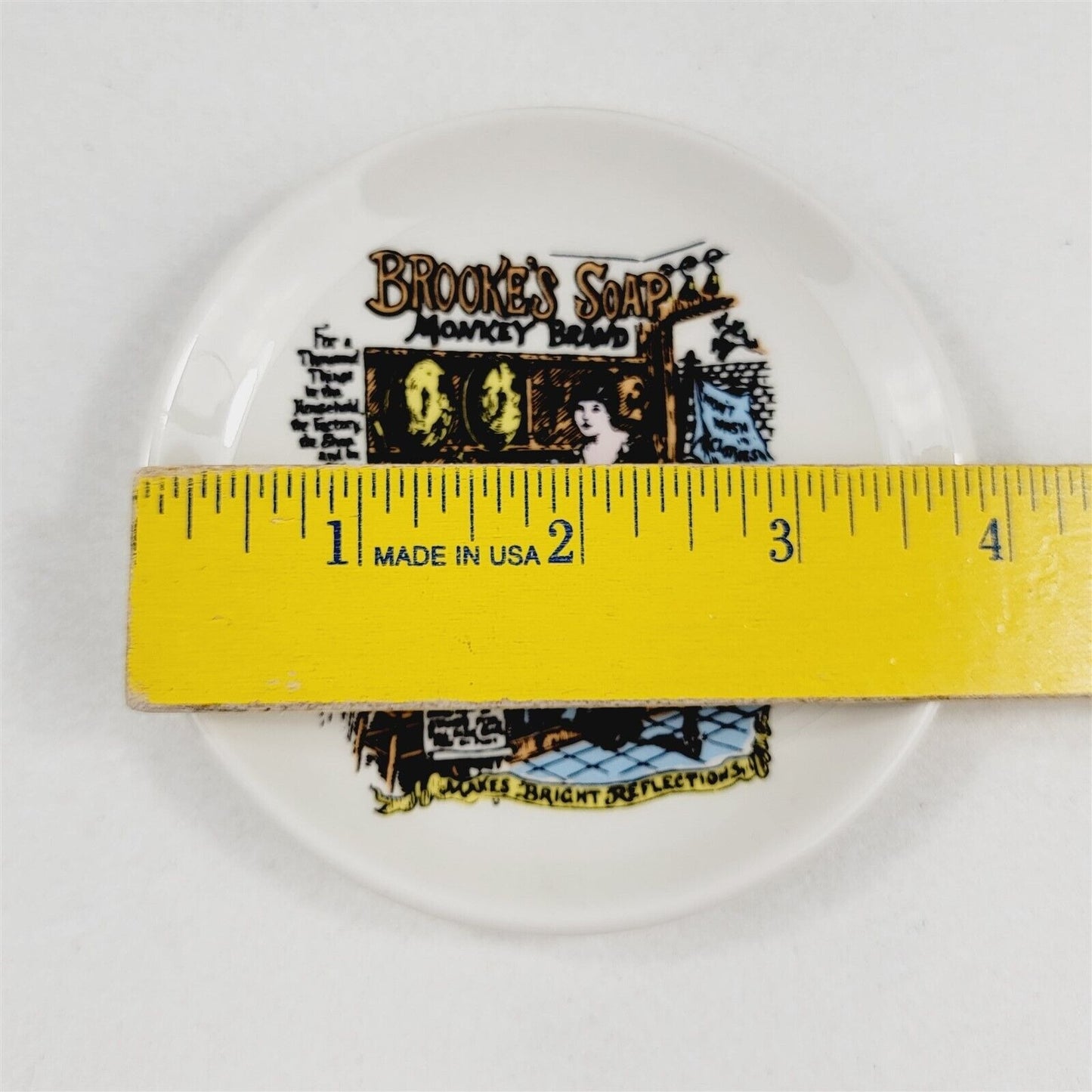 Lord Nelson Pottery Advertising Miniature Plate Dish Brooke's Soap Monkey Brand