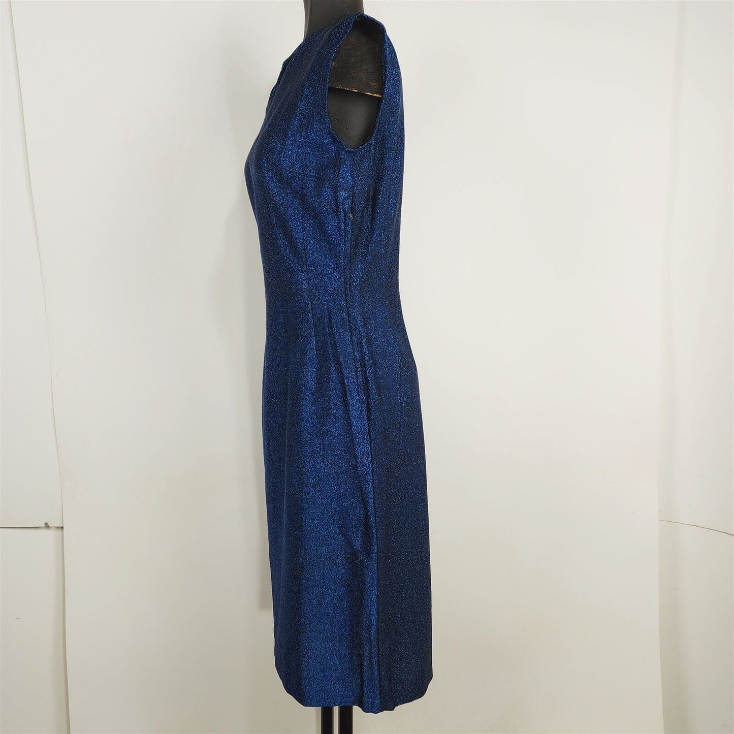 Vintage Blue/Black Shimmer Dress w/ Jacket Set