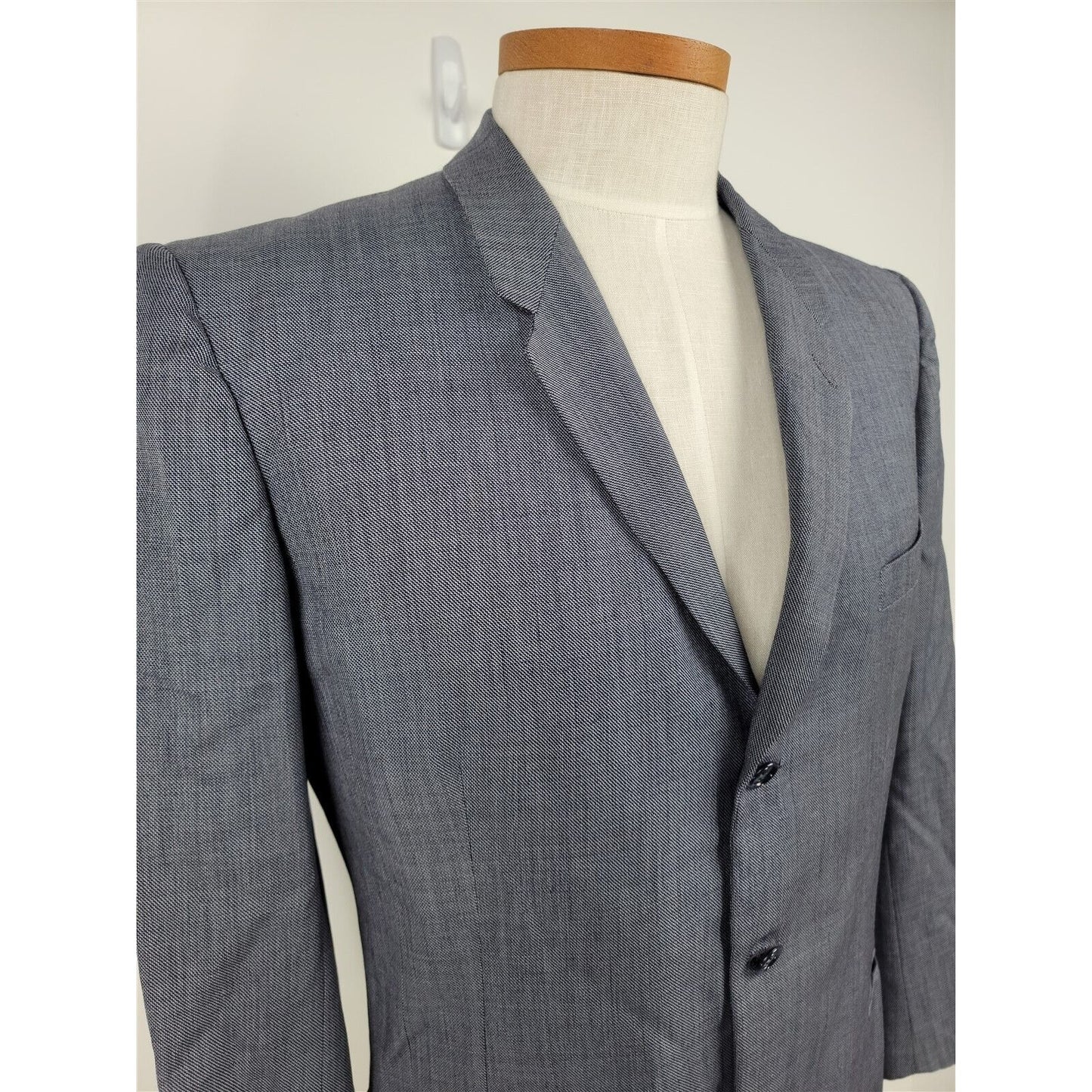 Vintage Society Brand Gray 3 Button Suit Jacket Blazer