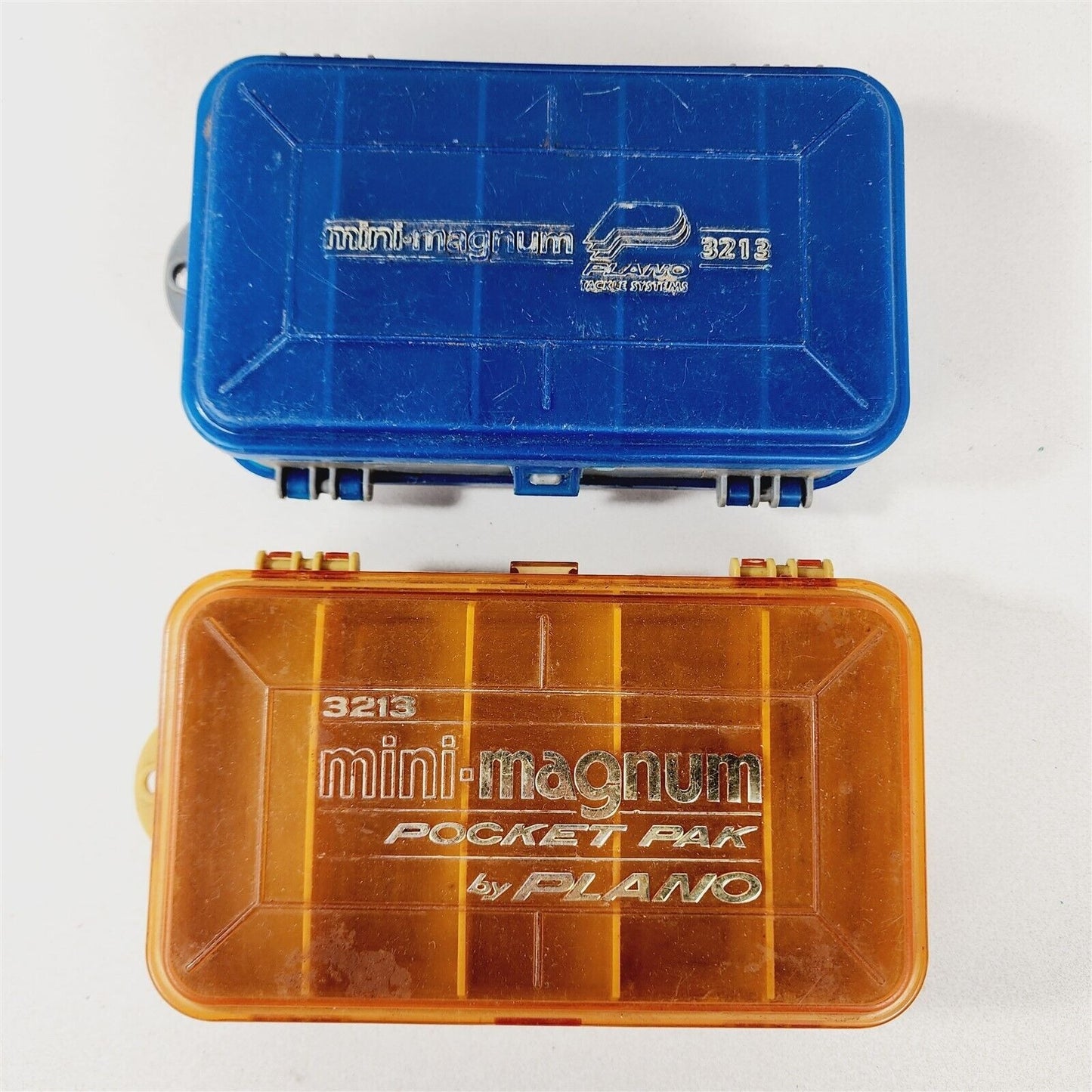 5 Vintage Plano Magnum Tackle Boxes Pocket Pack Mini Micro 3213 3214 Double Side