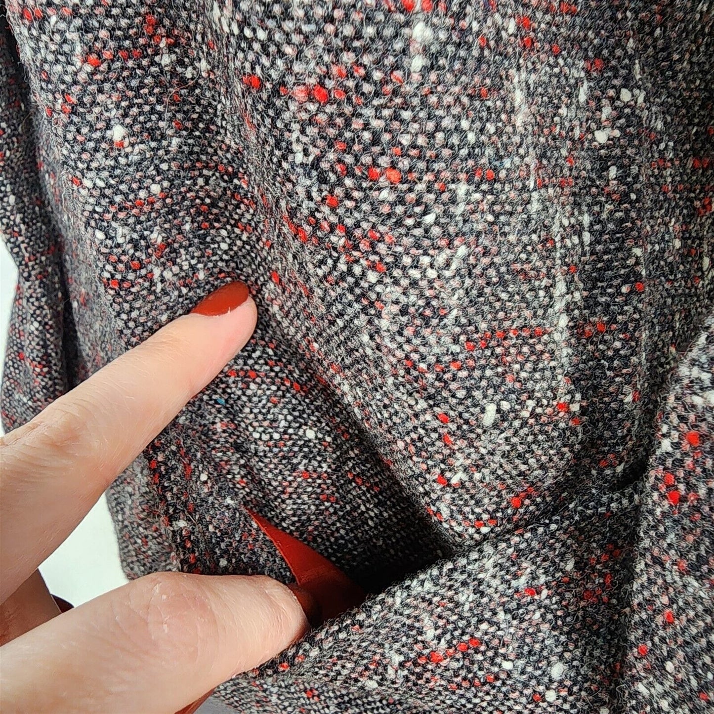 Vintage 1950s Brown & Red Tweed Jacket Skirt Set