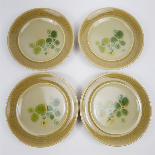 4 Vintage Franciscan Pebble Beach Earthenware Bread Dessert Plates - 6 1/2"