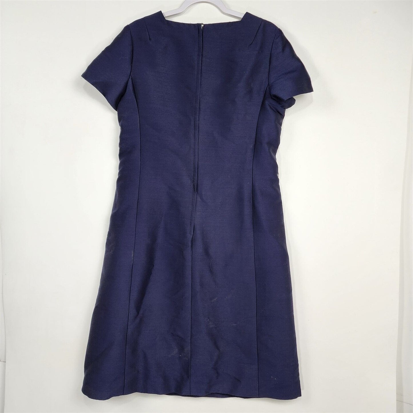 Vintage Alper Schwartz Navy Blue Short Sleeve Dress w/ Pockets Womens XXL Volup