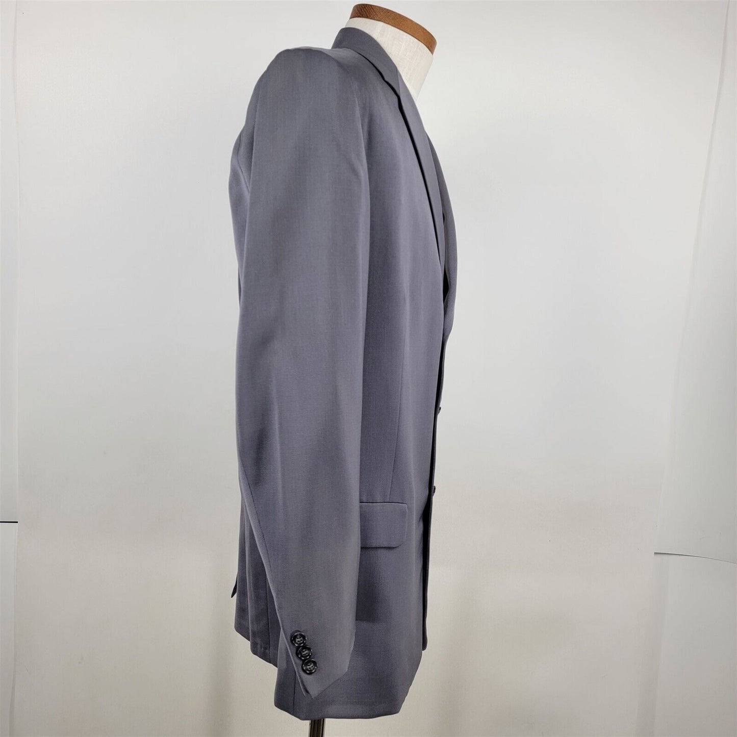 Vintage Timely Clothes Plateau Gray Three Button Blazer Sport Coat Gab Jacket