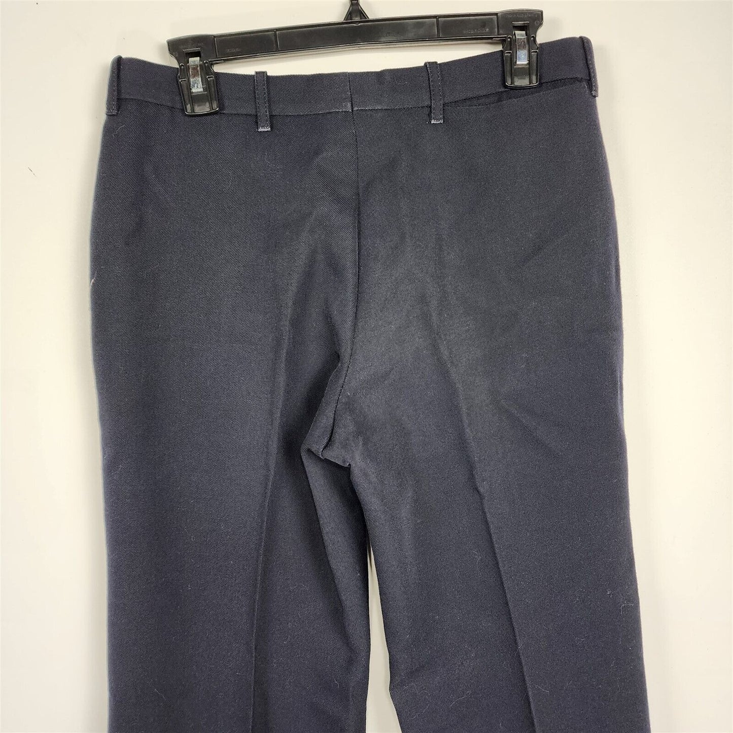 Vintage 1970s Eural Tergal Navy Blue Mens Trousers Pants 30x32.5