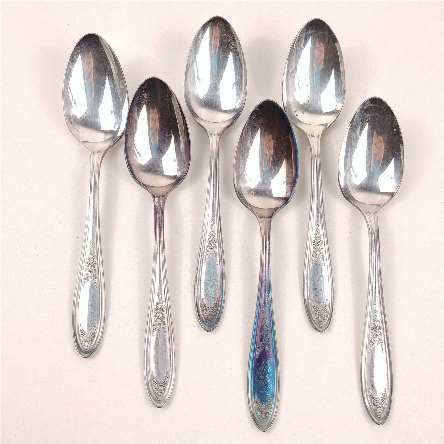 Vintage Onedia Community Ardsley Silverplate Set of 6 Teaspoons