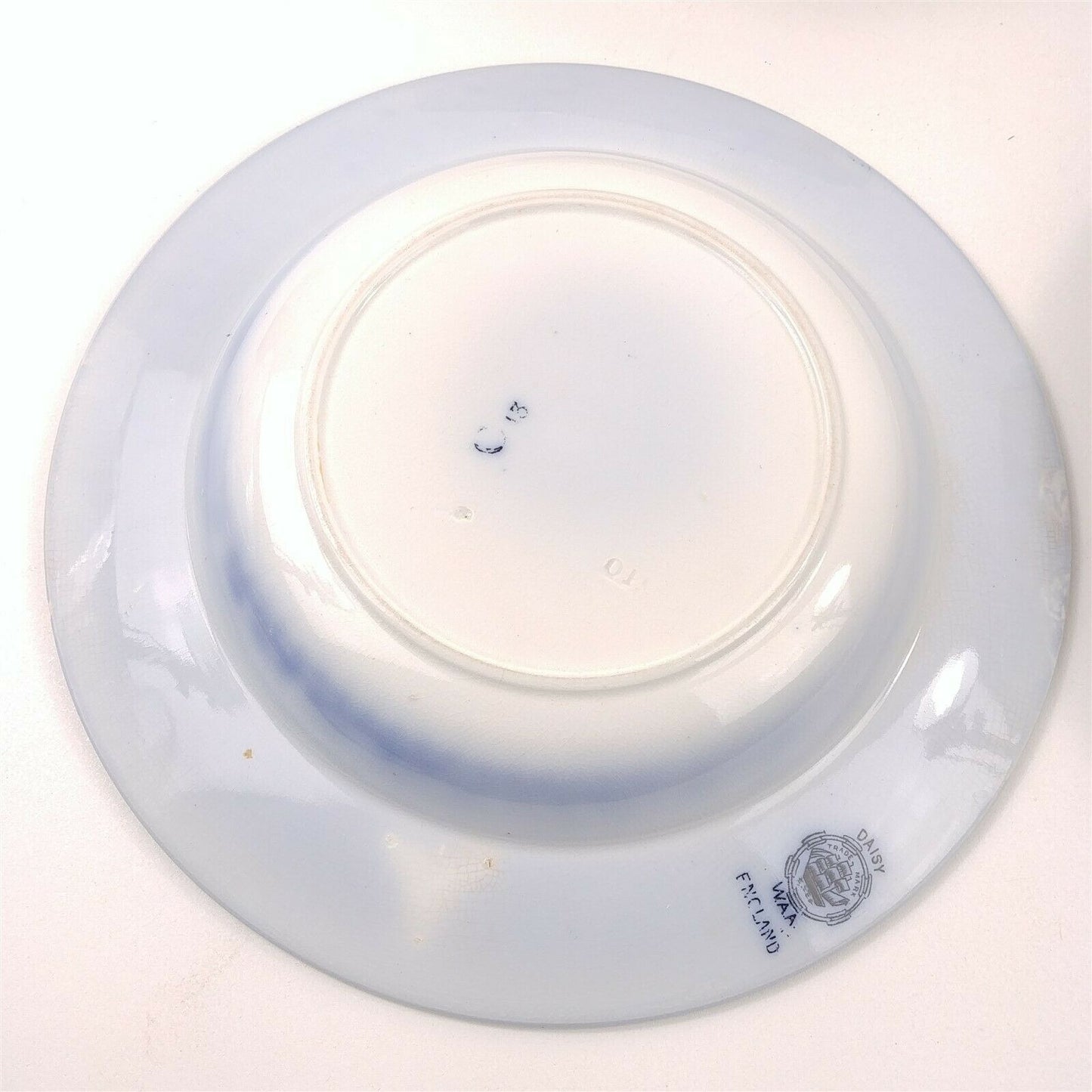 4 WAA William Alsager Adderley Daisy Blue 9 7/8" Rimmed Dinner Bowls