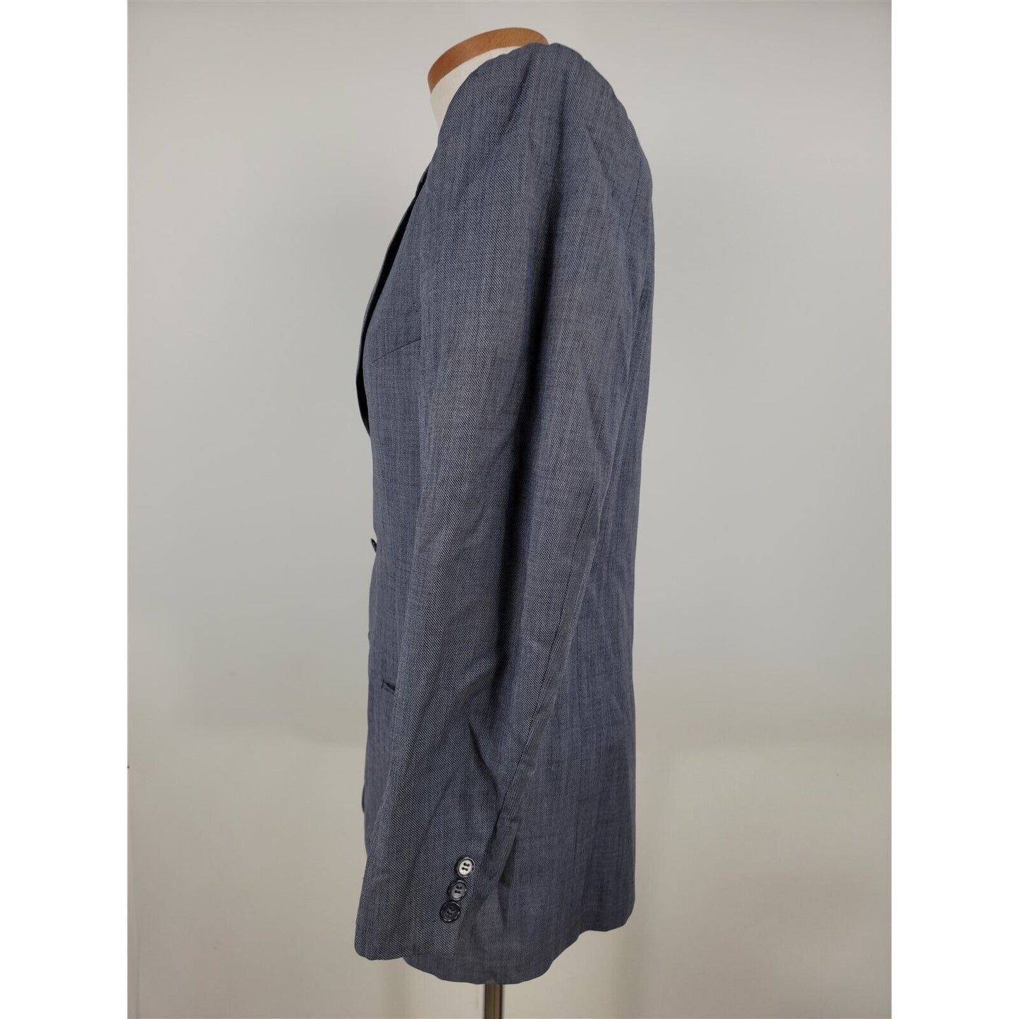 Vintage Society Brand Gray 3 Button Suit Jacket Blazer