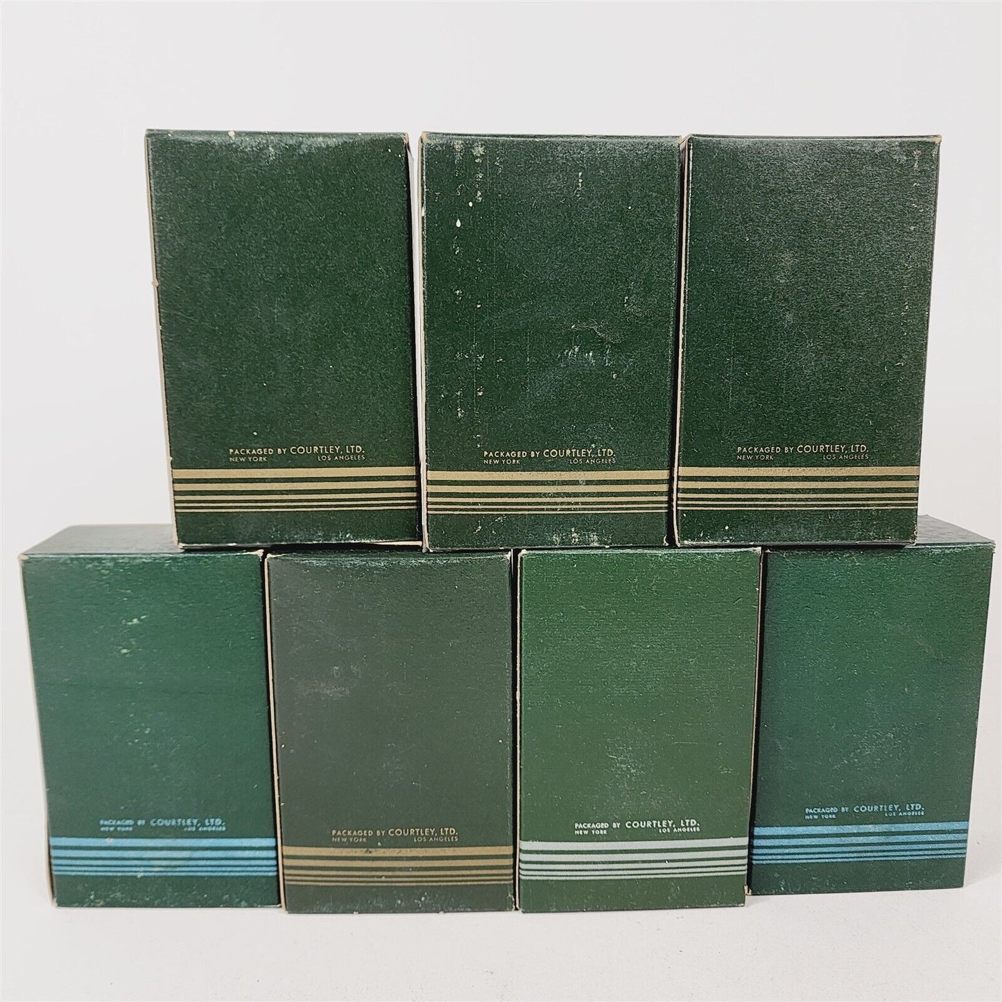 7 Vintage 1940s Courtley Green Mens 3 Cologne, 4 Powder in Original Boxes #1