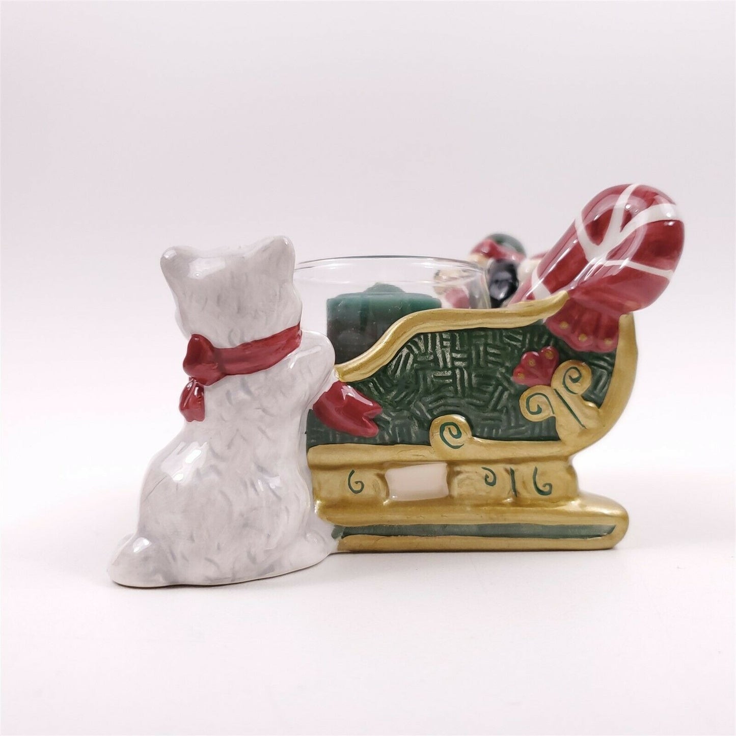 Home for the Holidays 96008 1997 May Dept. Stores Cat Dog Candy Cane w/ Box