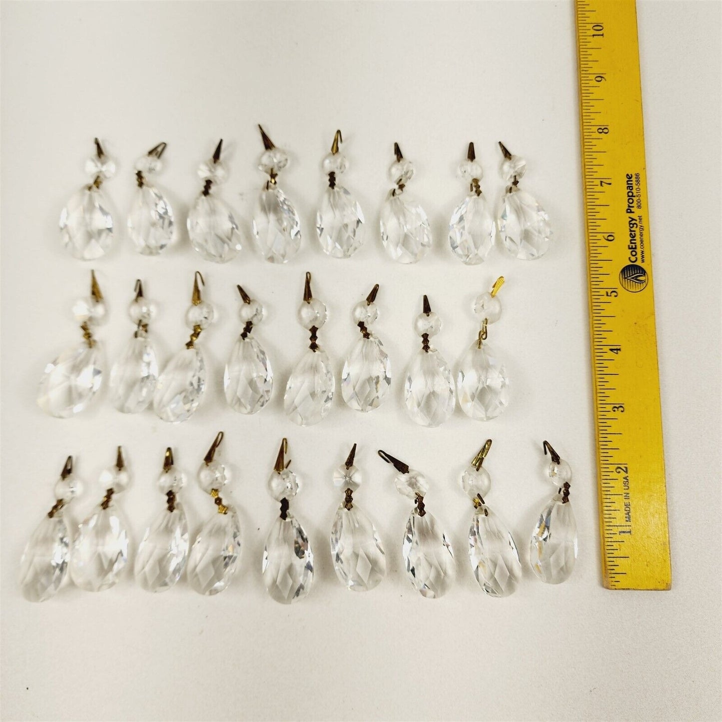 25 Vintage Chandelier Lamp Replacement Parts Crystal Pendant Teardrops