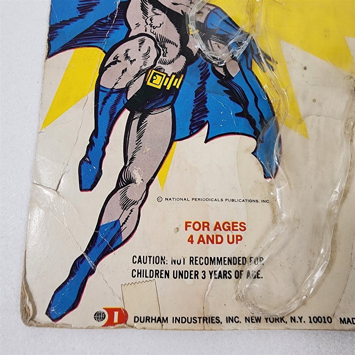 Vintage Durhams Superman Pocket Puppet with Original Packaging 1970s