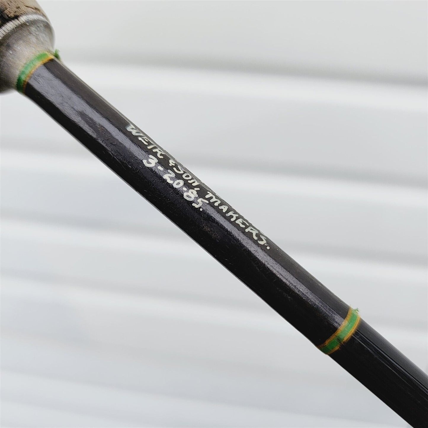 Weir & Son 2 Piece Graphite Fly Fishing Rod 8' 6" 4-5 Line Dated 3-20-85