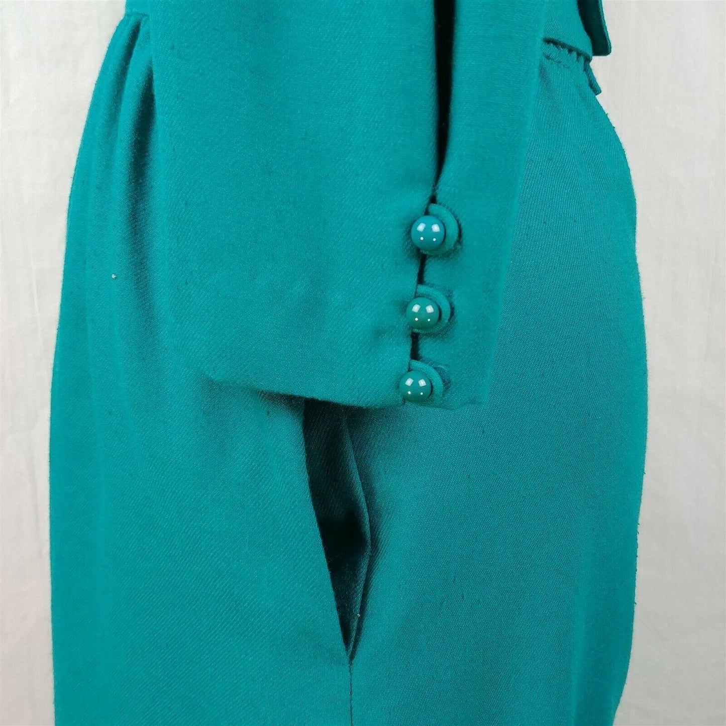 Petite Lanz Vintage Teal 3/4 Sleeve Dress Womens Size 10