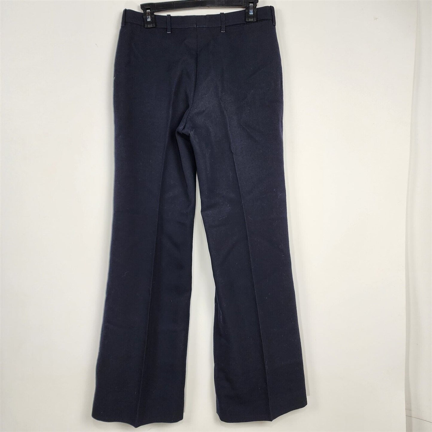 Vintage 1970s Eural Tergal Navy Blue Mens Trousers Pants 30x32.5