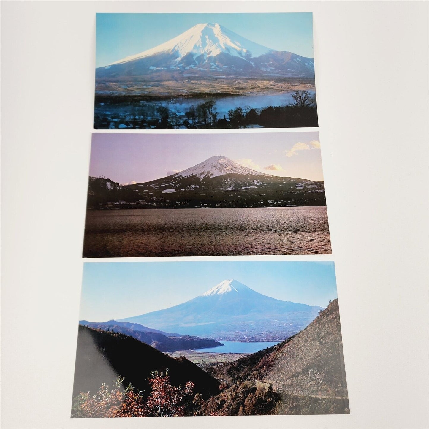 Vintage Mount Fuji National Park 8 Large Postcard Set - 11 1/4" x 6 1/4"