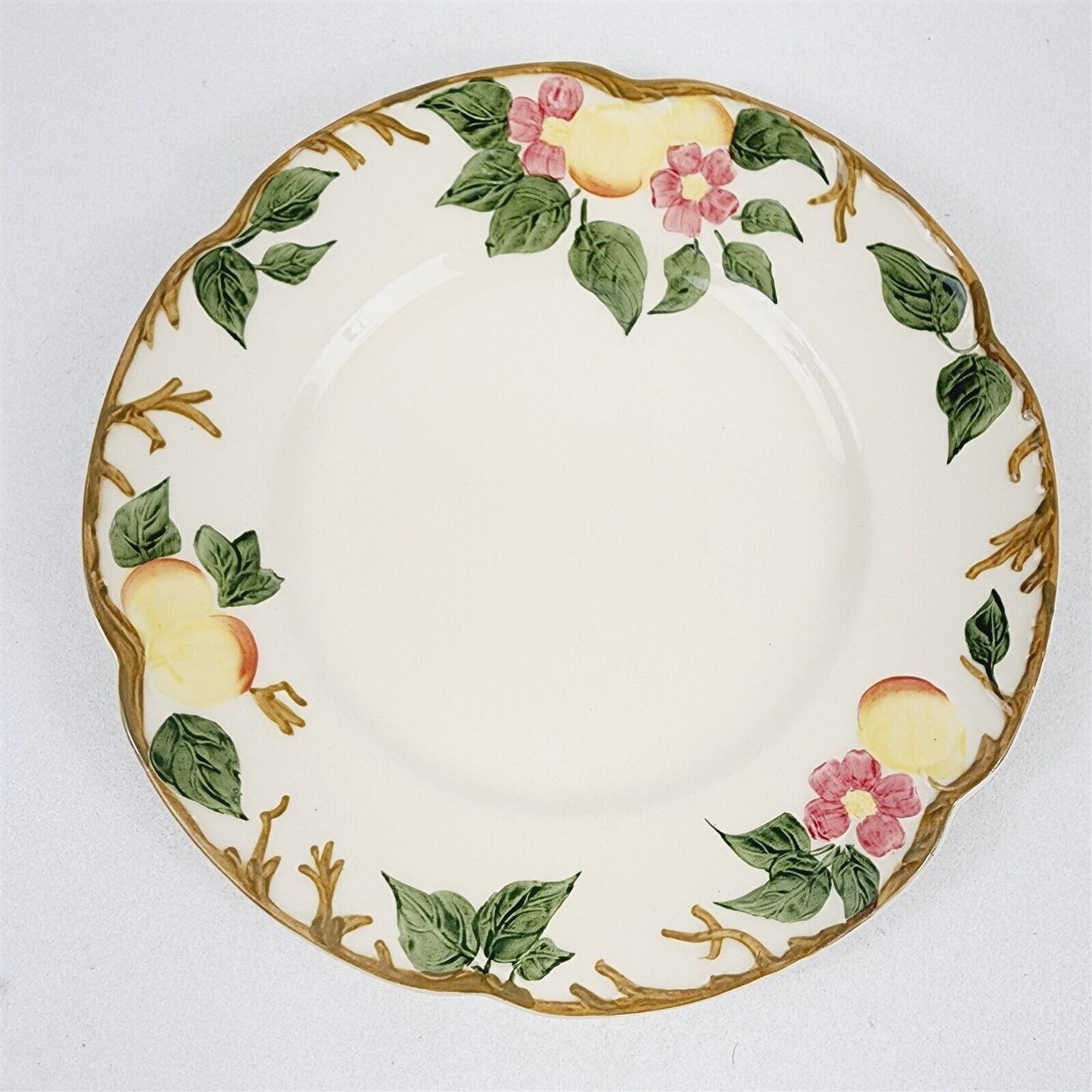 2 Pieces Vintage Johnson Bros Peach Bloom Dinner Plate 10" & Berry Bowl 5 1/4"