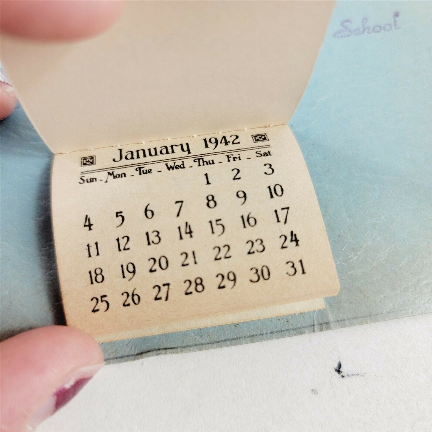 1942 East Dallas Kindergarten & Primary School Student Made Advertising Calendar