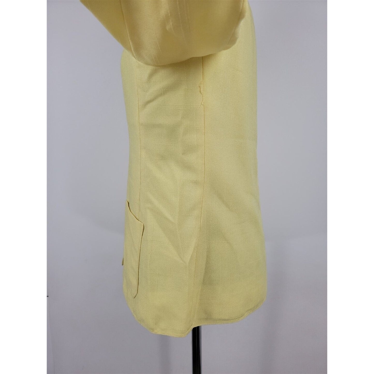 Vintage 1960s Lilli Ann Yellow Suit Career Jacket Blazer Womens Size L/XL