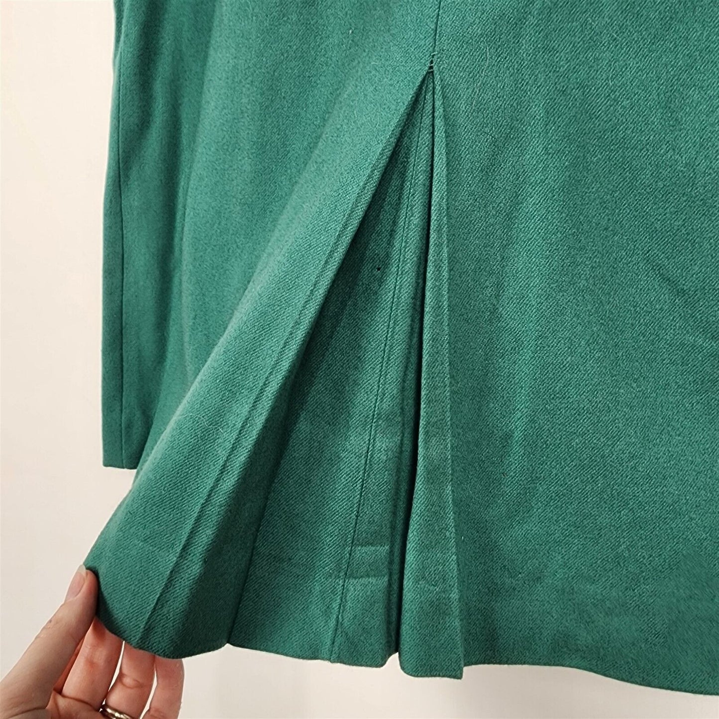 Vintage Green Straight Wool Skirt