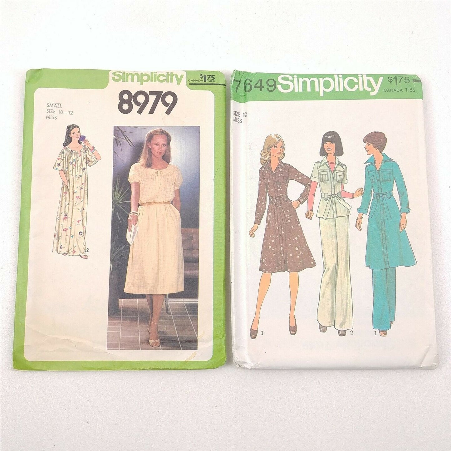 8 Vintage Sewing Patterns Womens Size 10 12 14 Simplicity Dress Blazer Shirt
