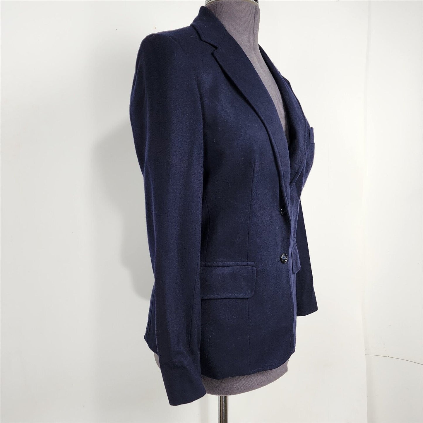 Vintage 1970s Evan Picone Navy Blue Jacket Skirt Suit Set Tag Size 14