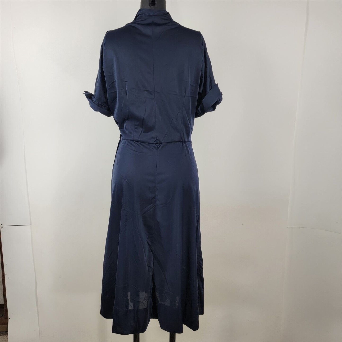 Vintage 1950s Kerrybrooke Navy Blue Nylon Uniform Dress