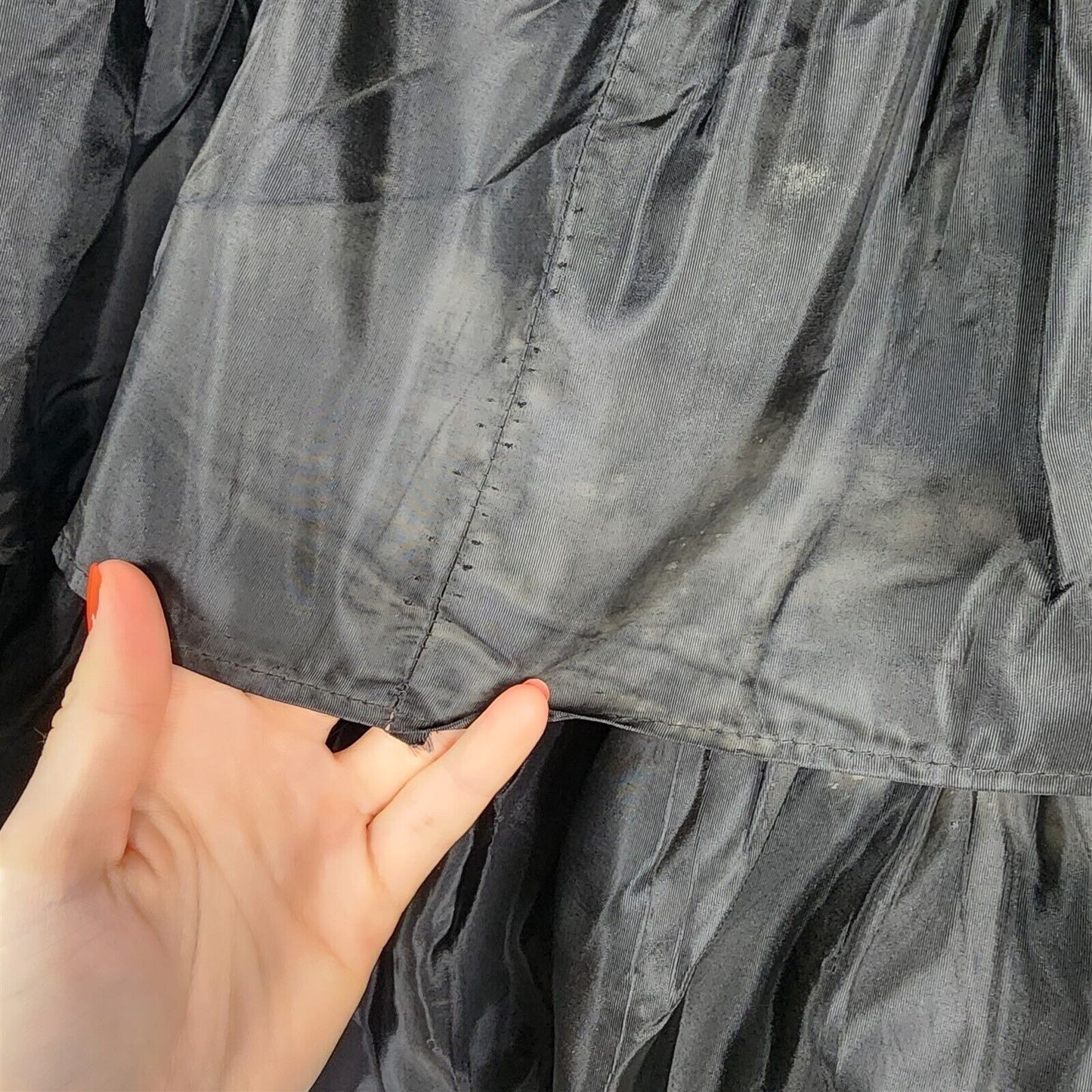 Vintage Black Layered Taffeta Skirt C.C.N' Company Size 5