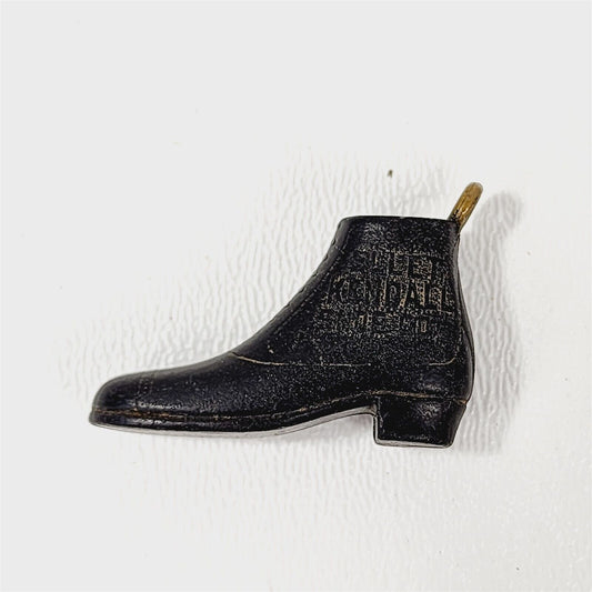 Vintage Ellet Kendall Shoe Co. Shoe Fob Charm Black Boot