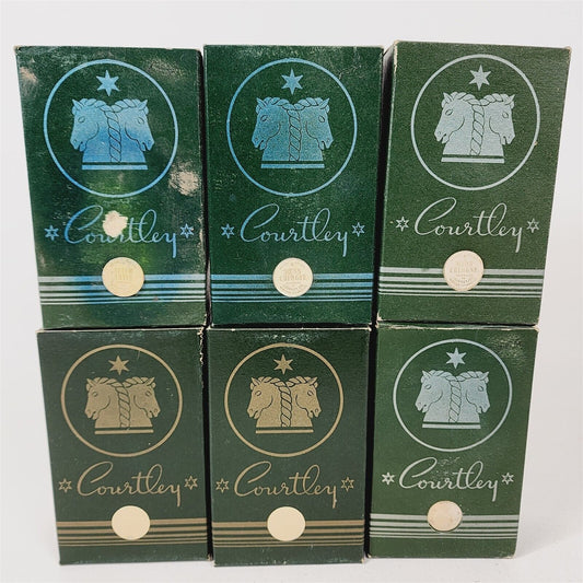 6 Vintage Courtley Green Mens 2 Cologne, 2 After Shave, 2 Powder #1