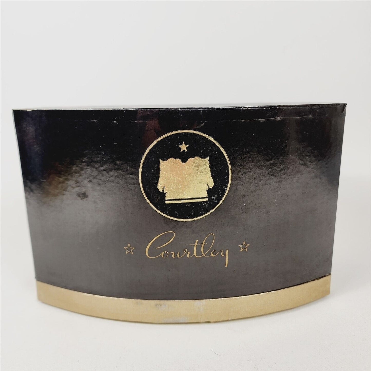 Vintage Courtley 3 Piece Mens Set Black Cologne After Shave Powder Shaving Soap