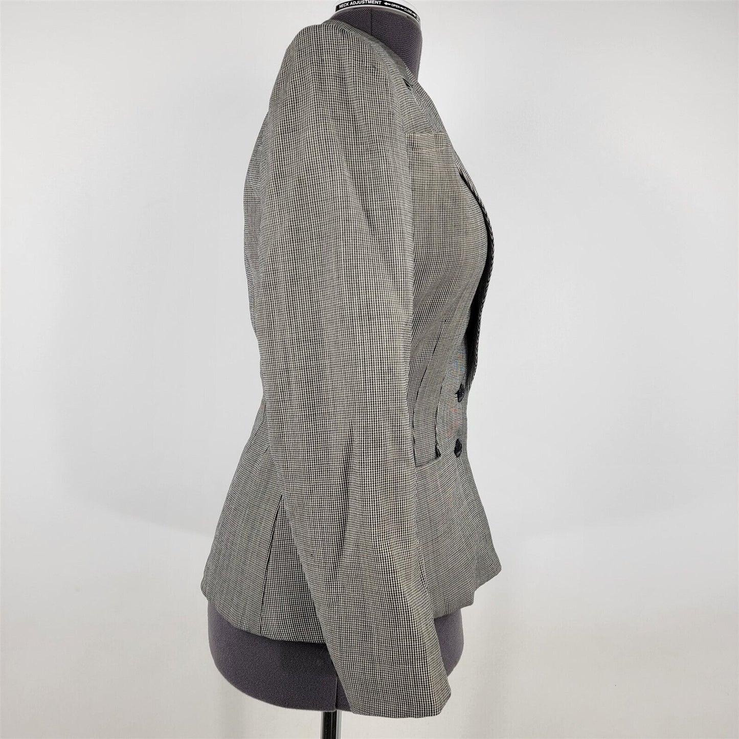 Vintage Junior Deb Black & White Blazer Career Jacket